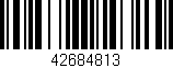 Código de barras (EAN, GTIN, SKU, ISBN): '42684813'