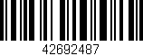 Código de barras (EAN, GTIN, SKU, ISBN): '42692487'