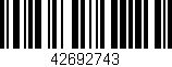 Código de barras (EAN, GTIN, SKU, ISBN): '42692743'