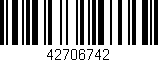Código de barras (EAN, GTIN, SKU, ISBN): '42706742'