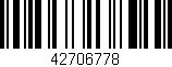Código de barras (EAN, GTIN, SKU, ISBN): '42706778'