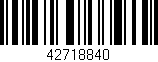 Código de barras (EAN, GTIN, SKU, ISBN): '42718840'