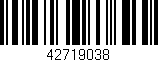 Código de barras (EAN, GTIN, SKU, ISBN): '42719038'