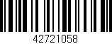 Código de barras (EAN, GTIN, SKU, ISBN): '42721058'
