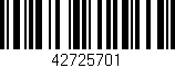 Código de barras (EAN, GTIN, SKU, ISBN): '42725701'