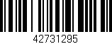 Código de barras (EAN, GTIN, SKU, ISBN): '42731295'