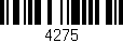 Código de barras (EAN, GTIN, SKU, ISBN): '4275'
