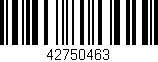 Código de barras (EAN, GTIN, SKU, ISBN): '42750463'