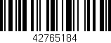 Código de barras (EAN, GTIN, SKU, ISBN): '42765184'