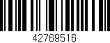 Código de barras (EAN, GTIN, SKU, ISBN): '42769516'