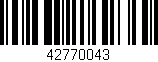 Código de barras (EAN, GTIN, SKU, ISBN): '42770043'