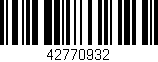 Código de barras (EAN, GTIN, SKU, ISBN): '42770932'