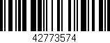 Código de barras (EAN, GTIN, SKU, ISBN): '42773574'