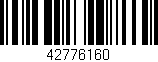 Código de barras (EAN, GTIN, SKU, ISBN): '42776160'