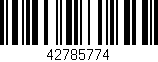 Código de barras (EAN, GTIN, SKU, ISBN): '42785774'