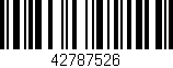 Código de barras (EAN, GTIN, SKU, ISBN): '42787526'