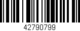Código de barras (EAN, GTIN, SKU, ISBN): '42790799'