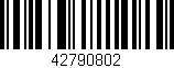 Código de barras (EAN, GTIN, SKU, ISBN): '42790802'
