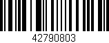 Código de barras (EAN, GTIN, SKU, ISBN): '42790803'