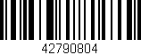 Código de barras (EAN, GTIN, SKU, ISBN): '42790804'