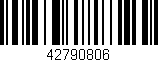Código de barras (EAN, GTIN, SKU, ISBN): '42790806'