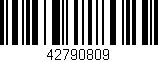 Código de barras (EAN, GTIN, SKU, ISBN): '42790809'