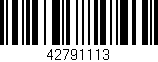 Código de barras (EAN, GTIN, SKU, ISBN): '42791113'