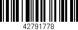 Código de barras (EAN, GTIN, SKU, ISBN): '42791778'
