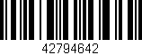 Código de barras (EAN, GTIN, SKU, ISBN): '42794642'