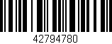 Código de barras (EAN, GTIN, SKU, ISBN): '42794780'