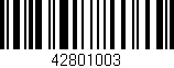 Código de barras (EAN, GTIN, SKU, ISBN): '42801003'