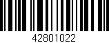 Código de barras (EAN, GTIN, SKU, ISBN): '42801022'