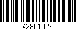 Código de barras (EAN, GTIN, SKU, ISBN): '42801026'