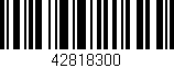 Código de barras (EAN, GTIN, SKU, ISBN): '42818300'