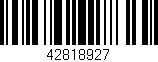 Código de barras (EAN, GTIN, SKU, ISBN): '42818927'