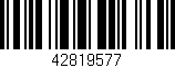 Código de barras (EAN, GTIN, SKU, ISBN): '42819577'