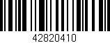 Código de barras (EAN, GTIN, SKU, ISBN): '42820410'