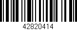 Código de barras (EAN, GTIN, SKU, ISBN): '42820414'