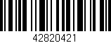 Código de barras (EAN, GTIN, SKU, ISBN): '42820421'