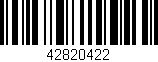 Código de barras (EAN, GTIN, SKU, ISBN): '42820422'