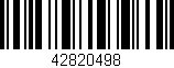 Código de barras (EAN, GTIN, SKU, ISBN): '42820498'