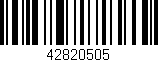 Código de barras (EAN, GTIN, SKU, ISBN): '42820505'