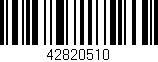 Código de barras (EAN, GTIN, SKU, ISBN): '42820510'