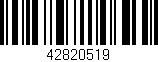 Código de barras (EAN, GTIN, SKU, ISBN): '42820519'