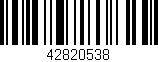 Código de barras (EAN, GTIN, SKU, ISBN): '42820538'