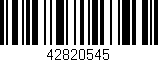 Código de barras (EAN, GTIN, SKU, ISBN): '42820545'