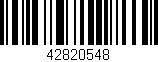 Código de barras (EAN, GTIN, SKU, ISBN): '42820548'