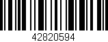 Código de barras (EAN, GTIN, SKU, ISBN): '42820594'