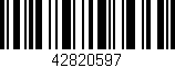 Código de barras (EAN, GTIN, SKU, ISBN): '42820597'