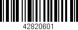 Código de barras (EAN, GTIN, SKU, ISBN): '42820601'